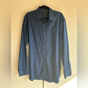 Banana republic Camden fit size XL blue floral 100% cotton long sleeve button up